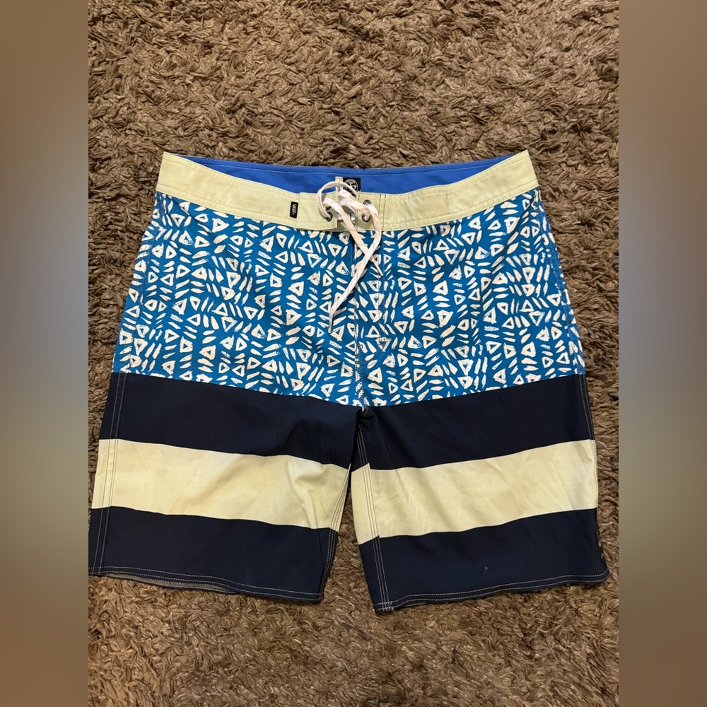 Vans Men's Size 36 Positive Vibe Warriors Stretch Board Shorts Swim Trunks